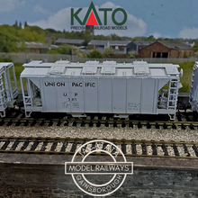 Load image into Gallery viewer, Kato - 38-0102 - Built and Completed - Rake of 3 - A.C.F - 70 Ton Covered Hoppers - Union Pacific - No's. 101, 385 & 419 - HO Gauge