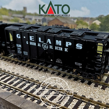 Load image into Gallery viewer, Kato - 38-0202 - Built and Completed - Rake of 3 - AC & F - 70 Ton Covered Hoppers - G-E Lamps - No's. 317 & 318 - HO Gauge