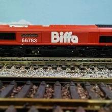 Load image into Gallery viewer, Dapol N Gauge Class 66 GBRf 'The Flying Dustman' Locomotive in Biffa Livery