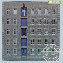Load image into Gallery viewer, Metcalfe - Constructed - A Pair of Low Relief Grimy Old Mills - Ornate Stone Effect - Card Construction Kit Built - OO/HO Gauge
