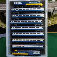 Load image into Gallery viewer, Hornby - Intercity 125 - HST 9 Car Set - Blue/Grey Livery - Analogue - OO Gauge