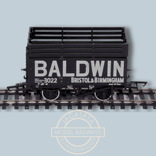 Load image into Gallery viewer, Oxford Rail - OR76CK7006 - 7 Plank Mineral Wagon - Coke - Baldwin - 3022 - 3 Coke Rails - Black - OO Gauge