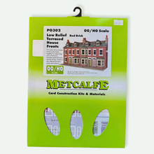 Load image into Gallery viewer, Metcalfe P0302 - Low Relief Terraced House Fronts - Red Brick - Building Kit - OO/HO Scale