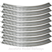 Load image into Gallery viewer, New Pack of 8 - Hornby R605 - 1st Radius Curve Track - 1:76 Scale - OO Gauge