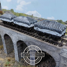 Load image into Gallery viewer, Skytrex - SMR 28 - BR Five Plank Open Wagon with Tarpaulin Covered Load - O Gauge - Choice of 3