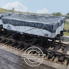 Load image into Gallery viewer, Skytrex - BR Five Plank Open Wagon with Tarpaulin Cover - O Gauge - Choice of 3 (2 Running Numbers)