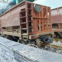 Load image into Gallery viewer, Single Bay Hopper Cars - Rake of 8 - Southern - Weathered - HO Gauge