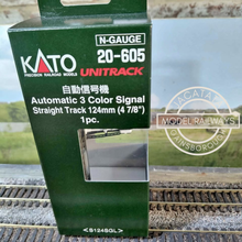 Load image into Gallery viewer, Kato - Unitrack - 20-605 - <S124SGL> - Automatic 3 Colour Signal Straight Track - 124mm - N Gauge
