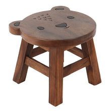Load image into Gallery viewer, 26cm Children&#39;s Wooden Bear Stool
