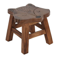 Load image into Gallery viewer, 26cm Children&#39;s Wooden Fox Stool

