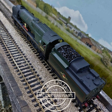 Load image into Gallery viewer, Hornby - R2584 - Rebuilt West Country Class - 4-6-2 - Steam Locomotive - Plymouth - British Rail Livery - No. 34003 - Weathered Edition - OO Gauge - DCC Ready
