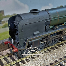 Load image into Gallery viewer, Hornby - R2584 - Rebuilt West Country Class - 4-6-2 - Steam Locomotive - Plymouth - British Rail Livery - No. 34003 - Weathered Edition - OO Gauge - DCC Ready
