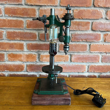 Load image into Gallery viewer, Bench Precision Drill Lamp - Handmade Vintage Steampunk / Industrial
