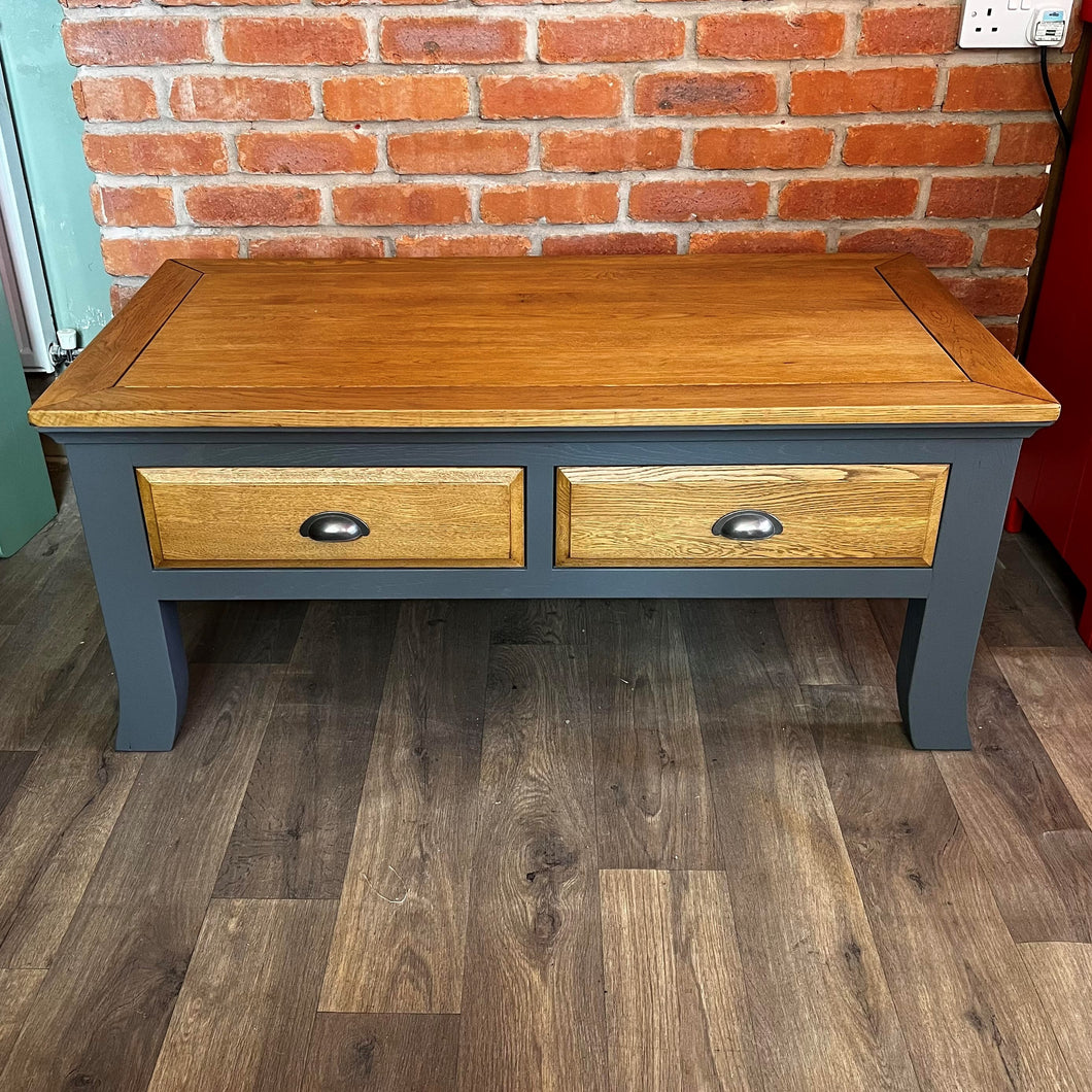 4 Drawer Coffee Table Painted in Frenchic Colour Smudge