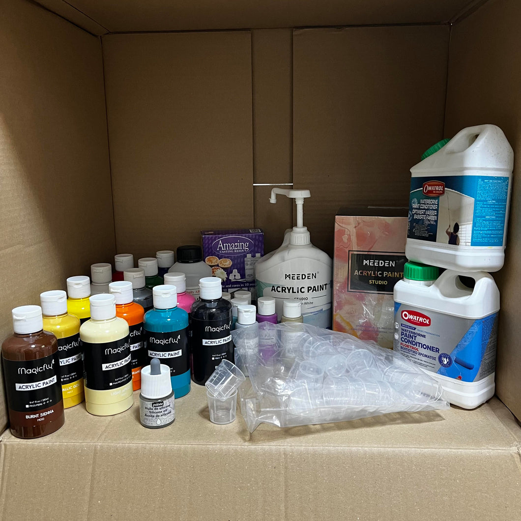 Acrylic Paints, Resin and more - Includes extras not photographed