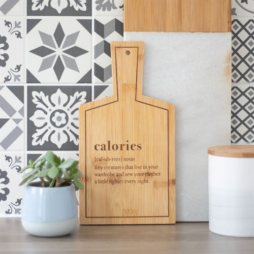 Durable & Eco Friendly Bamboo Serving Board - Meaning Of Calories