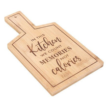 Load image into Gallery viewer, Durable &amp; Eco Friendly Bamboo Serving Board - Count Memories Not Calories
