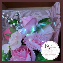 Load image into Gallery viewer, Boxed Hand Soap Flowers Bouquet - Pink
