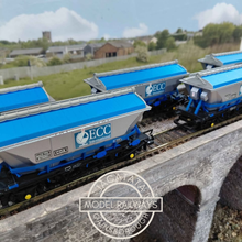 Load image into Gallery viewer, Hornby - R6106 - 14T - Covered China Clay Hopper Wagon - CDA Wagon - ECC International Livery - Silver and Blue - 375007 - OO Gauge
