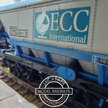 Load image into Gallery viewer, Hornby - R6106 - 14T - Covered China Clay Hopper Wagon - CDA Wagon - ECC International Livery - Silver and Blue - 375007 - OO Gauge
