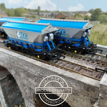 Load image into Gallery viewer, Hornby - R6106 - 14T - Covered China Clay Hopper Wagon - CDA Wagon - ECC International Livery - Silver and Blue - 375007 - OO Gauge
