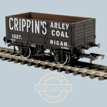 Load image into Gallery viewer, Oxford Rail - OR76MW7011 - 7 Plank Mineral Wagon - Crippin's Arley Coal - Wigan - 1027 - OO Gauge - 1:76 Scale

