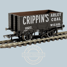 Load image into Gallery viewer, Oxford Rail - OR76MW7011 - 7 Plank Mineral Wagon - Crippin's Arley Coal - Wigan - 1027 - OO Gauge - 1:76 Scale

