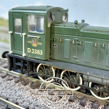 Load image into Gallery viewer, Bachmann - Branchline - 31-364 - Class 03 - Shunter - BR Green Livery With Wasp Stripes - No. D2383 - OO Gauge - Weathered - DCC Fitted
