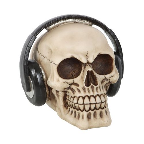 Skull with Headphones Ornament