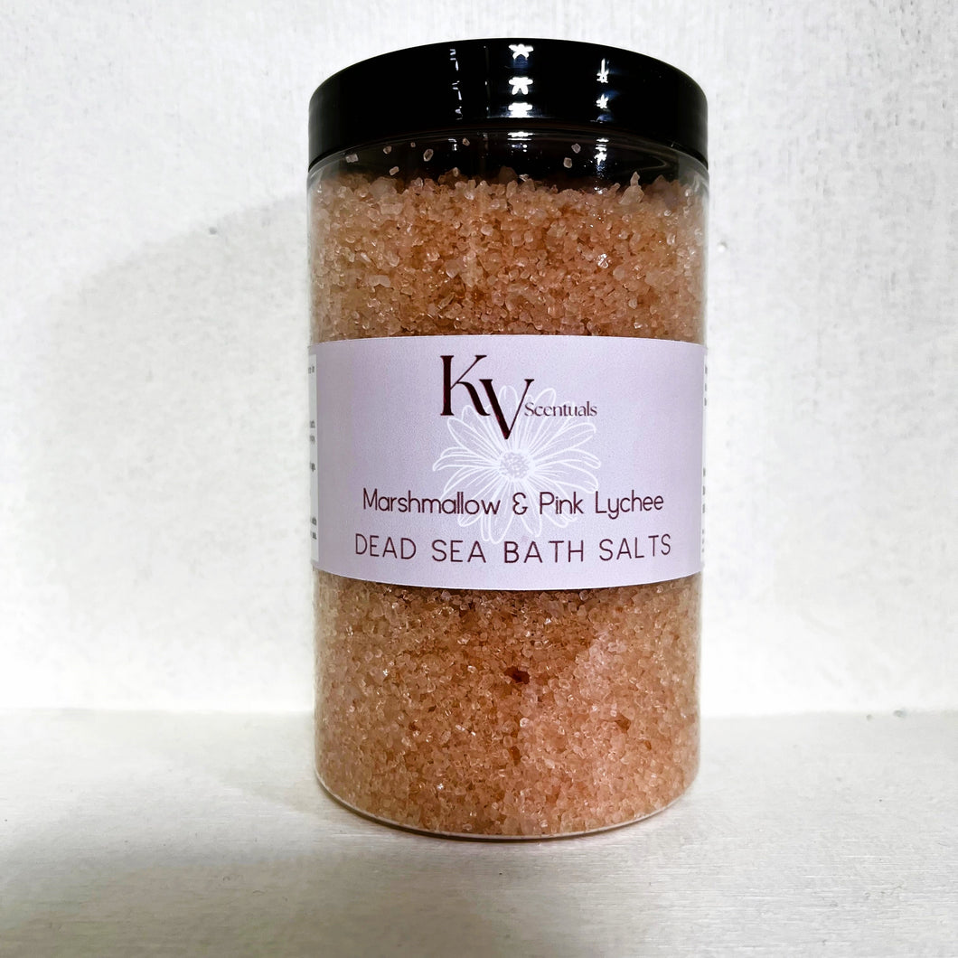 Marshmallow & Pink Lychee Dead Sea Bath Salts 475g