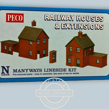 Load image into Gallery viewer, Peco - Manyways Lineside Kit - NB-14 - Railway Houses &amp; Extensions Kit (Parts to make 2 railway houses) - N Gauge
