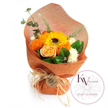 Load image into Gallery viewer, Standing Soap Flowers Bouquet - Orange
