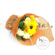 Load image into Gallery viewer, Standing Soap Flowers Bouquet - Orange
