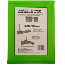 Load image into Gallery viewer, Metcalfe PN107 - Warehouse &amp; Mill - Brick Style - Card Construction Kit - N Scale
