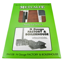Load image into Gallery viewer, Metcalfe PN108 - Factory &amp; Boilerhouse - Card Construction Kit - N Scale
