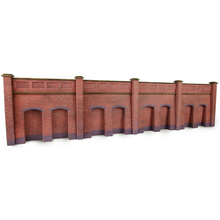 Load image into Gallery viewer, Metcalfe  PN145 - Retaining Wall in Red Brick - Card Construction Kit - N Scale
