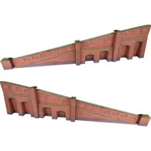 Load image into Gallery viewer, Metcalfe  PN148 - Tapered Retaining Walls - Brick Style - Card Construction Kit - N Scale
