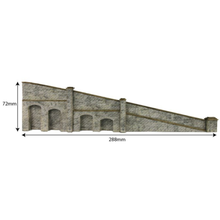 Load image into Gallery viewer, Metcalfe  PN148 - Tapered Retaining Walls - Brick Style - Card Construction Kit - N Scale
