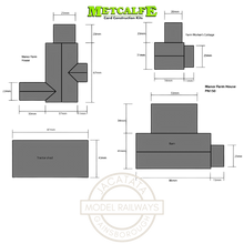 Load image into Gallery viewer, Metcalfe PN150 - Manor House Farm, Cottage, Barn and Tractor Shed - Stone Brick Style - Card Construction Kit - N Scale
