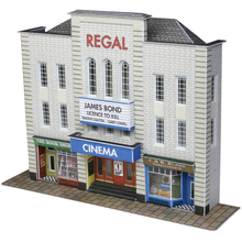 Load image into Gallery viewer, Metcalfe PN170 - Low Relief Cinema and Two Shops - Card Construction Kit - N Scale
