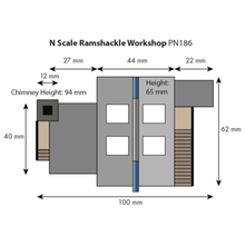 Load image into Gallery viewer, Metcalfe  PN186 - Ramshackle Workshop - Card Construction Kit - N Scale
