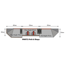 Load image into Gallery viewer, Metcalfe PN972 - Pub and Shops - Low Relief - Card Construction Kit - N Scale

