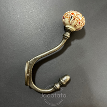 Load image into Gallery viewer, Pumpkin Ceramic Hat &amp; Coat Hook - Cast Heavy Antique Iron ADF1015
