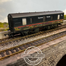 Load image into Gallery viewer, Hornby - R6919 - BR MK1 - 4 Wheel CCT Covered Carriage Truck - With Graffiti - BR Express Parcels Blue Livery - M94220 - OO Gauge
