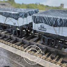 Load image into Gallery viewer, Skytrex - BR Five Plank Open Wagon with Tarpaulin Cover - O Gauge - Choice of 3 (2 Running Numbers)
