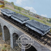 Load image into Gallery viewer, Skytrex - BR Five Plank Open Wagon with Tarpaulin Cover - O Gauge - Choice of 3 (2 Running Numbers)
