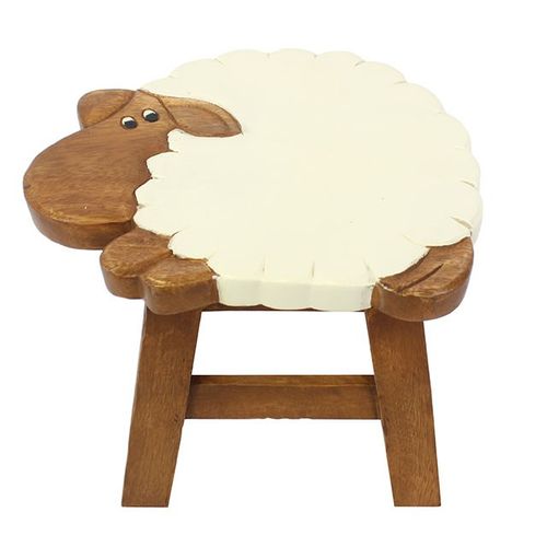 Children's Wooden Sheep Stool