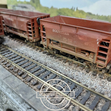 Load image into Gallery viewer, Single Bay Hopper Cars - Rake of 8 - Southern - Weathered - HO Gauge
