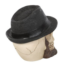 Load image into Gallery viewer, Skull with Trilby Hat Ornament
