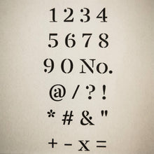 Load image into Gallery viewer, Stencil - No.103 - A4 - Numbers and Symbols
